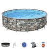 Bazén rámový s filtráciou 5.49x1.32m tehla 56886 Bestway www.69x.sk